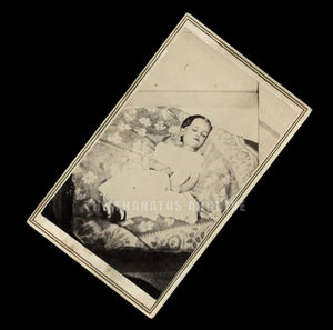 1860s Post Mortem CDV Photo, Little Girl Named Minnie, Possible Full ID