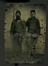 Load image into Gallery viewer, Two Civil War Soldier Friends One Armed 1860s Tintype
