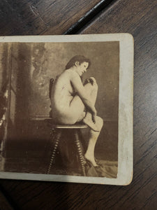 Victorian Nude, Stereo CDV Photo
