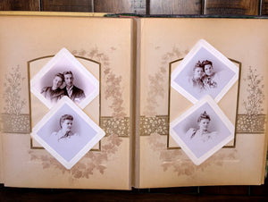 Celluloid Photo Album Cabinet Cards Tintypes Chicago Denver Bicycle Riders, More
