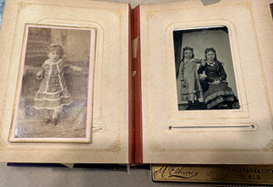 Leather Photo Album with Tintypes & CDVs, Nebraska