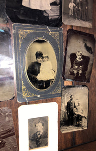 Lot of 22 Antique Tintype Photos 1800s Early 1900s
