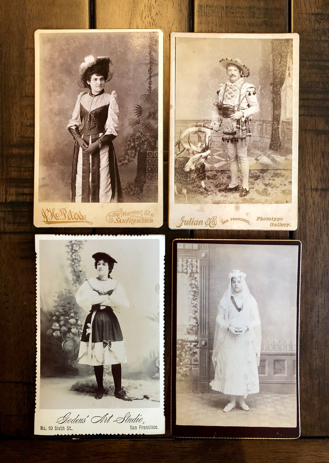 San Francisco Photographers Antique Photo Lot Unusual Interesting Fashions 1800s
