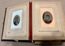 Load image into Gallery viewer, Leather Photo Album with Tintypes &amp; CDVs, Nebraska
