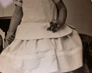 Half Plate Ambrotype of Children, Siblings - Girl Holding Keys 1850s Photo