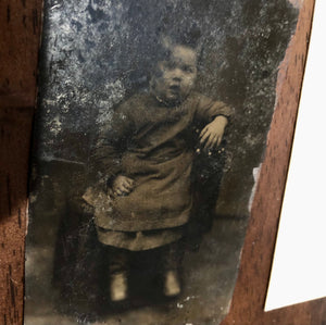 Lot of 6 Antique Tintype Photos - Cute Kids, Woman, Man