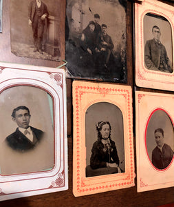 Lot of 23 Antique Tintype Photos 1800s Early 1900s