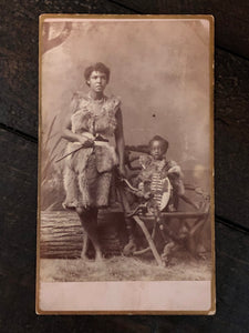Very Rare 1870s Eisenmann Sideshow CDV Photo - African Zulu Warriors, Natives