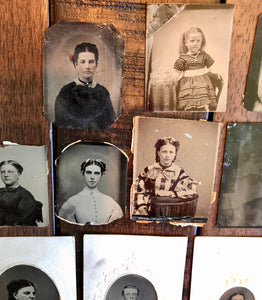 Large Lot of Tintypes Mostly 1860s and 1870s