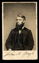Load image into Gallery viewer, Rare Signed / Autographed CDV Photo of JOHN B GOUGH Temperance Orator, 1860s
