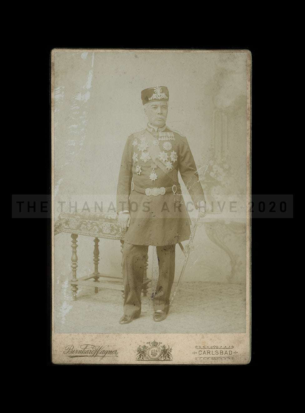 VERY RARE Antique Photo Sultan Abu Bakar of Johor Malay Dated 1893 Large Format