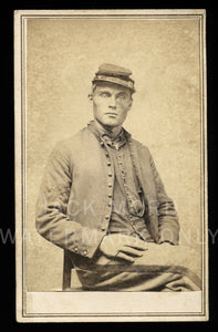 CDV ID'd Civil War Soldier 16th Ohio Infantry Corporal Lamm, Knoxville Tennessee