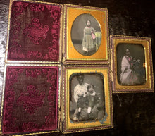 Load image into Gallery viewer, daguerreotype lot tennessee family w black nanny slave tinted doll pre civil war

