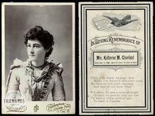 Load image into Gallery viewer, Nevada City Girl Katherine Mooney Died Young Cabinet Card + Memorial 1890s Photo
