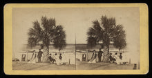 Load image into Gallery viewer, Savannah Georgia - 1860s Stereoview Photo - Victorian Group By Palmetto Tree
