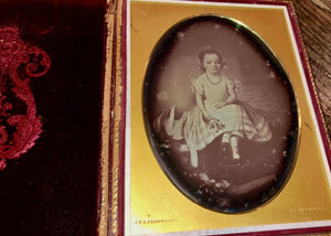 Rare HALF PLATE Daguerreotype of a Painting! By New York Photographer Prudhomme