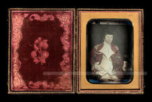 Load image into Gallery viewer, Rare Daguerreotype Painting of British Revolutionary War Soldier Tinted Red Coat
