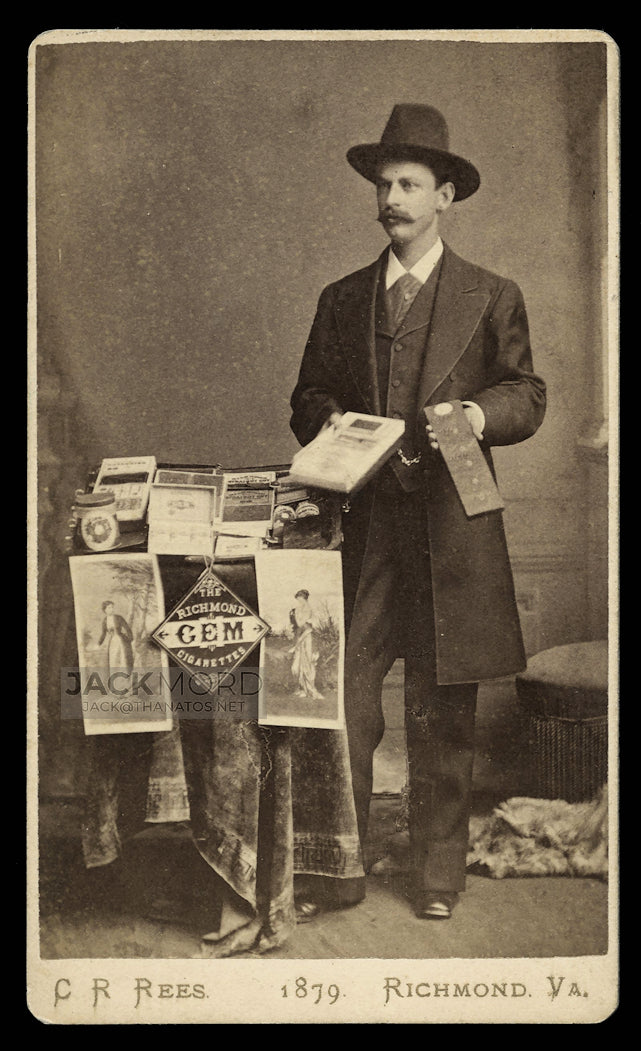 cigarette seller CR REES Advertising Occupational Photo Virginia Tobacco Cigar Seller S –  The Thanatos Archive Store