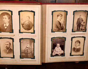 Antique Ohio album funeral mourning cabinet photos and CDVs