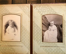 Load image into Gallery viewer, antique photo album cool gothic spider web design cabinet and cdv
