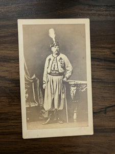 Rare CDV Commander Allet first Colonel of Papal Zouaves Pope's Army 1860s Photo
