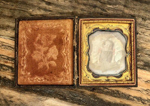 Tinted Post Mortem Daguerreotype, 6th Plate