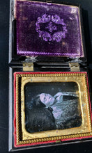 Load image into Gallery viewer, Sharp 1/6 Daguerreotype Dead / Post Mortem Woman Wearing Paisley Shawl
