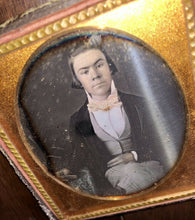 Load image into Gallery viewer, 1/6 Daguerreotype Handsome Boy Holding Dag Case, Longish Hair, Sealed, Tinted
