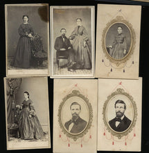 Load image into Gallery viewer, Lot of 1860s CDV Photos with Civil War Tax Stamps California San Francisco
