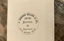Load image into Gallery viewer, Civil War Veteran, Photographer John Milne 1860s Self Portrait, Trade Card Photo
