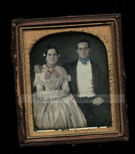 Load image into Gallery viewer, Tinted Daguerreotype Photo Beautiful ID&#39;d Newlyweds Henry Webb &amp; Wife / Sealed
