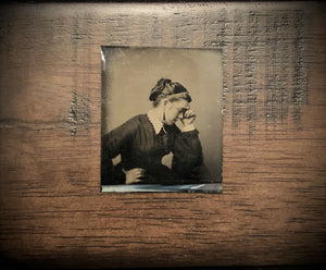 Unusual 1860s Tintype Photo - Mourning?