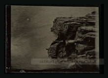 Load image into Gallery viewer, unusual tintype - rare antique outdoor view photo man holding fishing pole 1800s
