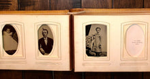 Load image into Gallery viewer, Antique album 1860s 1870s tintypes and CDV photos
