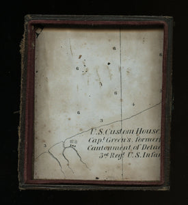 1840s daguerreotype man w sick combover! missouri estate >> map of texas us army