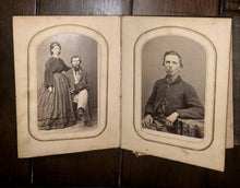 Load image into Gallery viewer, 1860s 1870s Photo Album CDVs &amp; Tintypes Including Civil War Soldier
