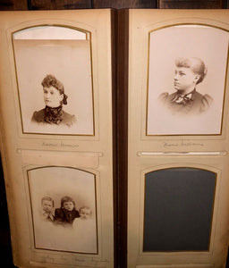 FOUR large oblong antique victorian photo albums some kansas many ids genealogy