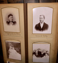 Load image into Gallery viewer, FOUR large oblong antique victorian photo albums some kansas many ids genealogy
