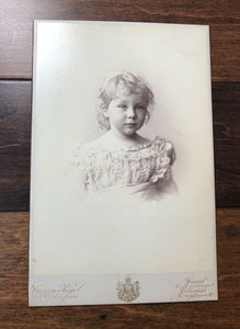 Rare 1895 Photo of Princess Victoria Louise of Prussia as Child by Kegel Germany