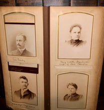 Load image into Gallery viewer, FOUR large oblong antique victorian photo albums some kansas many ids genealogy
