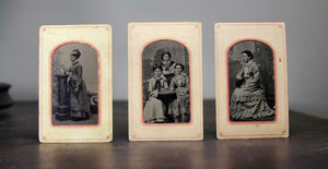 [ Antique Medical Interest Lot ] FOUR Tintype Photos Woman with Facial Deformity