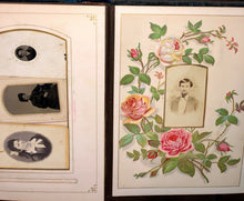 Load image into Gallery viewer, Overloaded Antique album 1860s 1870s tintypes cabinet cards CDV photos Ohio Indy
