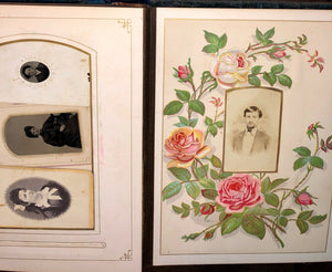Overloaded Antique album 1860s 1870s tintypes cabinet cards CDV photos Ohio Indy