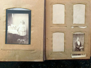 Velvet Album CDVs Cabinet Cards & Tintypes Antique
