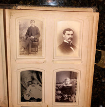 Load image into Gallery viewer, large leather album and 56 antique photos
