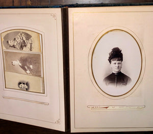 Overloaded Antique album 1860s 1870s tintypes cabinet cards CDV photos Ohio Indy