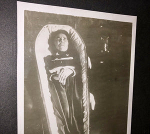 Post Mortem Woman In Coffin 10” X 8” Old Photo Probably Wisconsin 1910s