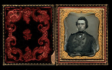Load image into Gallery viewer, 1/6 daguerreotype handsome man goatee - possible sailor or captain
