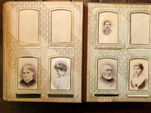 Load image into Gallery viewer, antique photo album cool gothic spider web design cabinet and cdv
