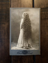 Load image into Gallery viewer, ID’d Woman Super Long Hair Back To Camera 1890s - Lowell Massachusetts
